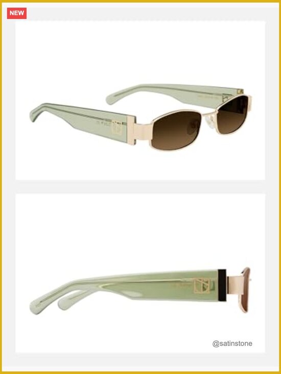 Retro Oval Polarized Sunglasses UV400 Protection Acetate Metal Frame main image 7